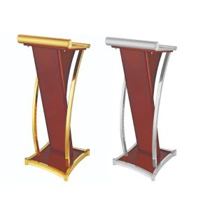 Bục phát biểu thép sơn tĩnh điện viền inox