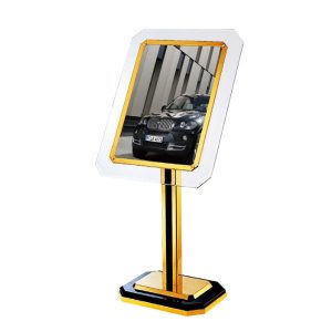 Bảng menu khung viền inox mặt kính