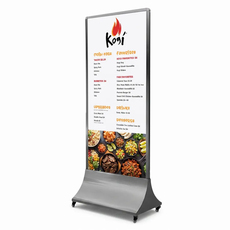 bảng menu chỉ dẫn