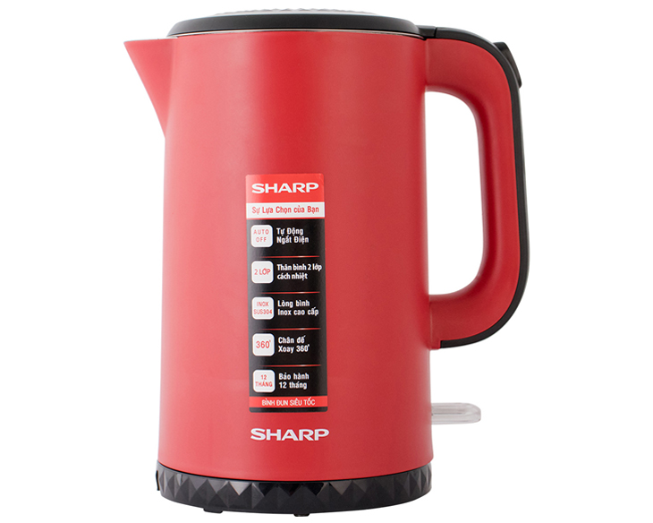 Bình đun siêu tốc 1.7 lít Sharp EKJ-17EVPS-RD chính hãng Bình đun siêu tốc 1.7 lít Sharp EKJ-17EVPS-RD chính hãng - hình ảnh sản phẩm
