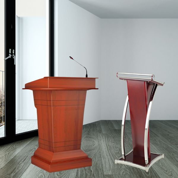 Bục phát biểu đơn giản bằng gỗ MDF