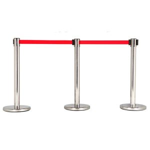 Cột chắn inox dây kéo
