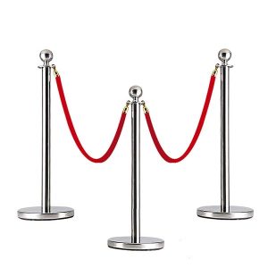 Cột chắn inox dây nhung trùng