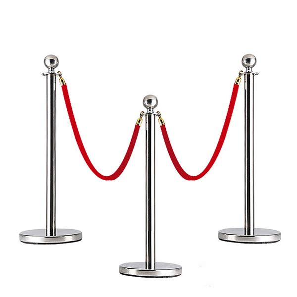 Cột chắn inox dây nhung trùng