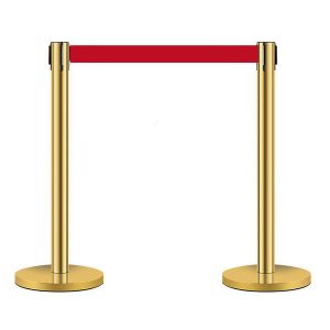 Cột chắn inox vàng dây căng