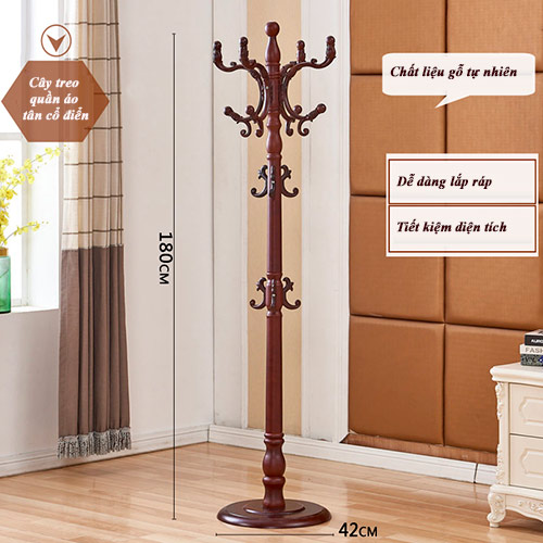 Cây treo quần áo gỗ trong nhà, khách sạn
