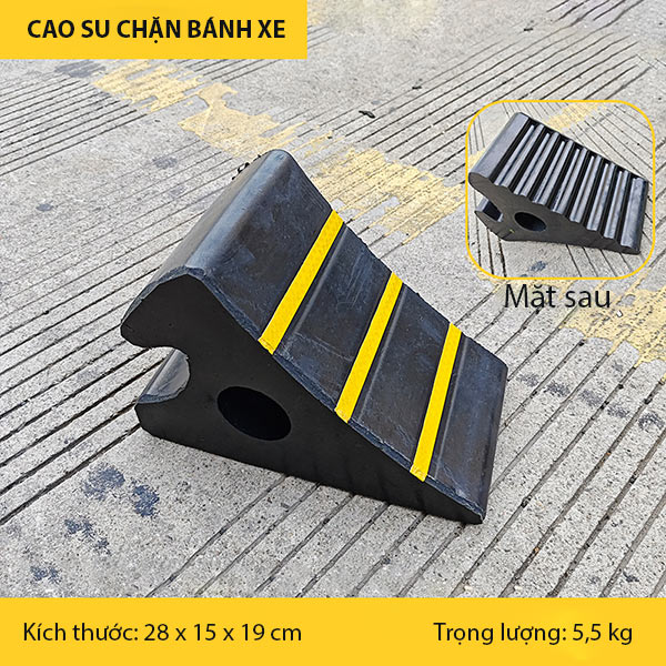 Chặn lùi xe cao su di động phản quang
