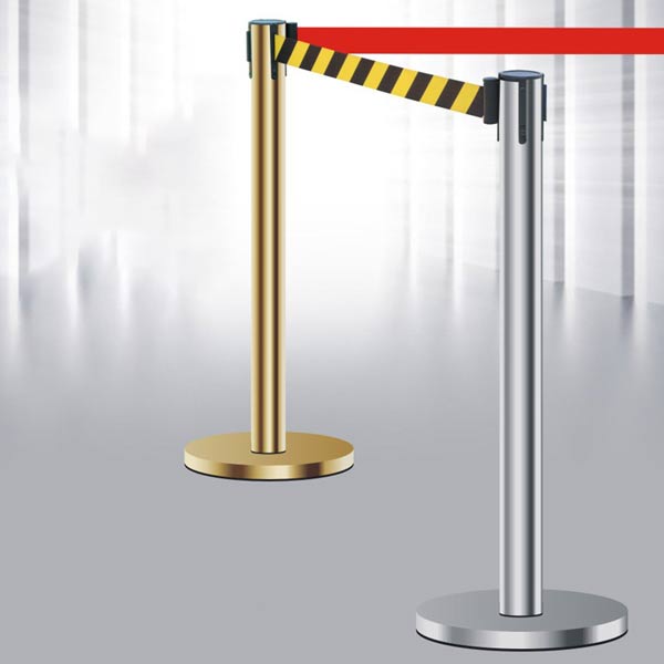 Cột chắn inox dây rút màu vàng đena
