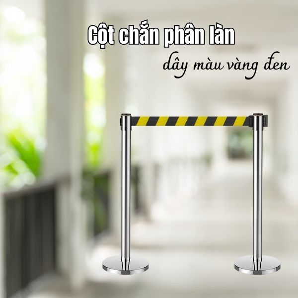 Cột chắn inox dây rút màu vàng đena