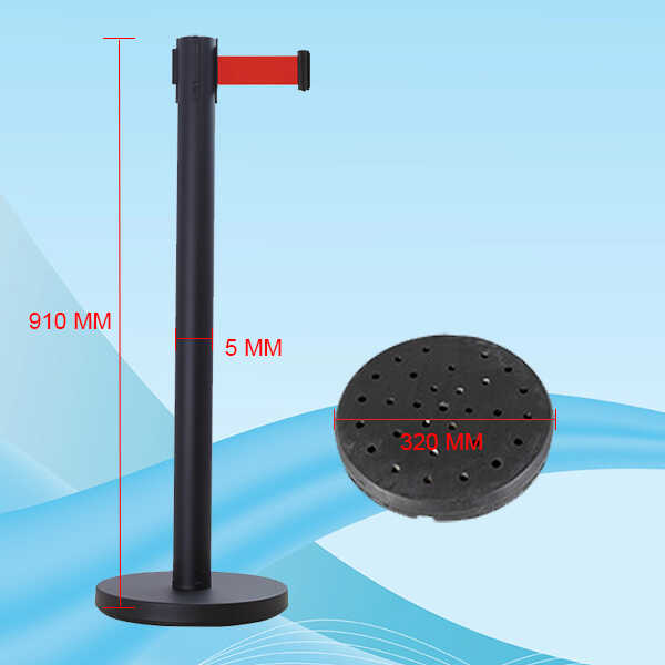 cột chắn inox đen dây căng