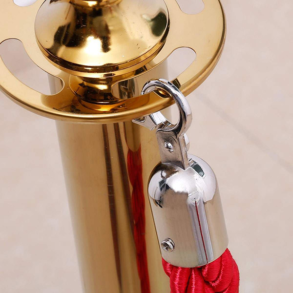 Cột chắn inox mạ vàng dây trùng