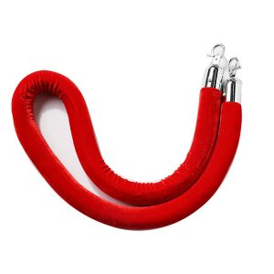Dây nhung cột chắn inox màu đỏ