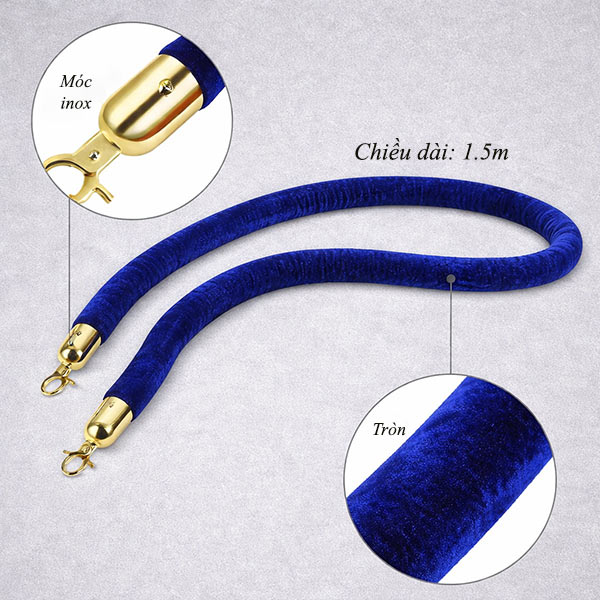 Dây nhung xanh biển cho trụ chắn