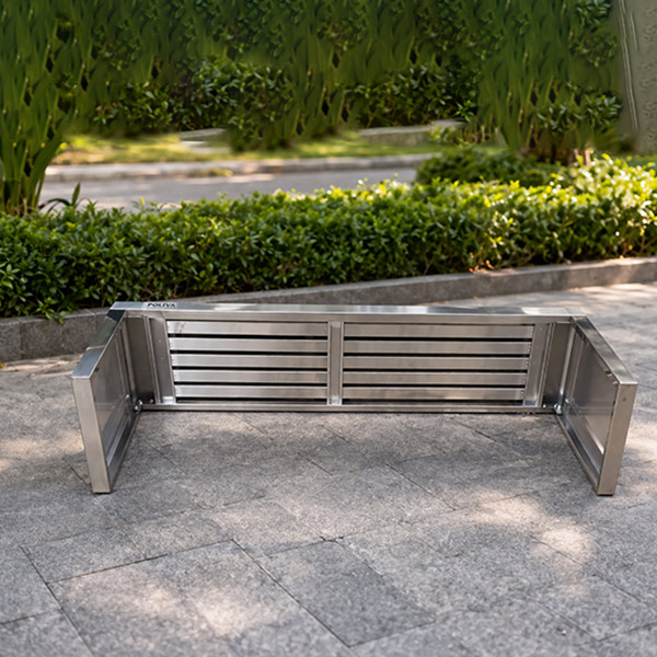 Ghế băng inox không tựa công viên