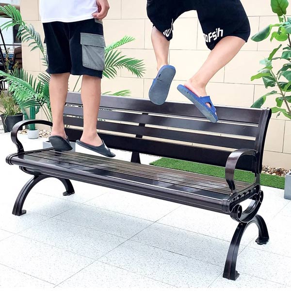Ghế dài ngoài trời nhôm đúc