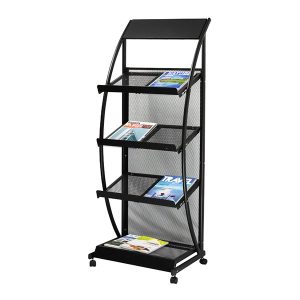 Giá để tạp chí thép sơn tĩnh điện đen