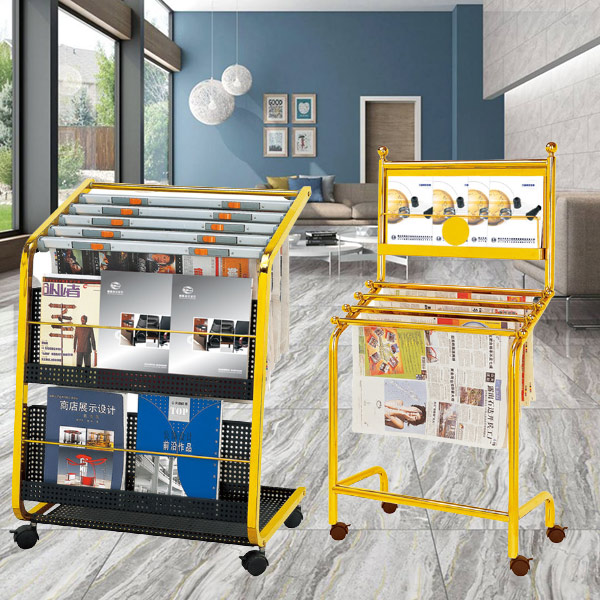 Giá để báo tạp chí inox mạ vàng giá rẻ