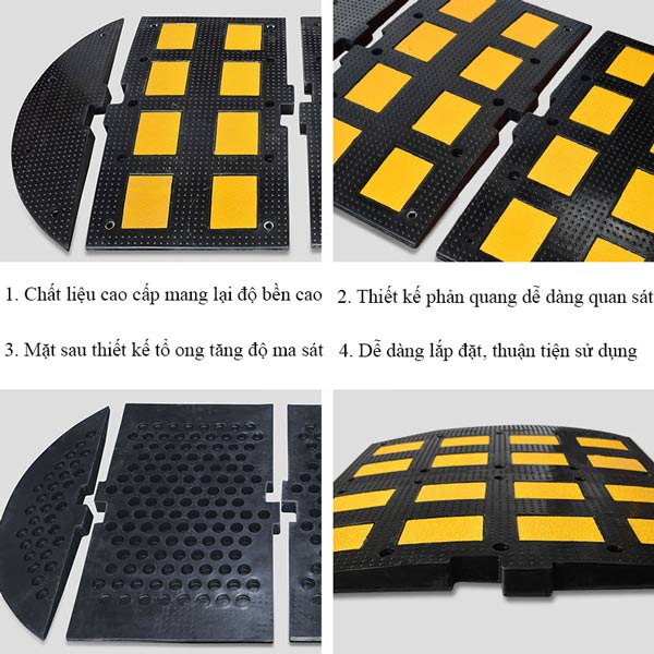 Gờ giảm tốc độ giao thông bản rộng 50cm