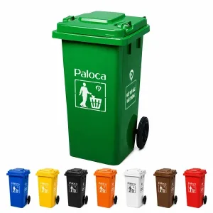 Thùng sọt đựng rác nhựa công cộng 120l lít có nắp, bánh xe giá rẻ