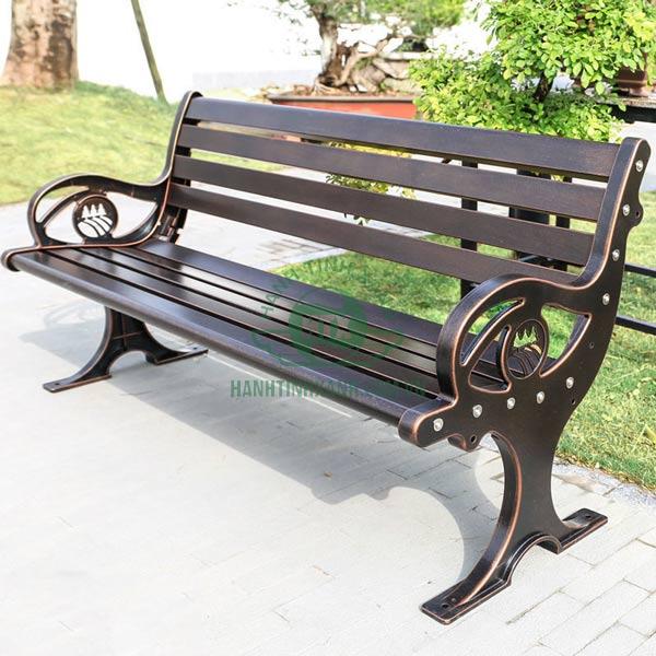 Ghế băng dài nhôm đúc họa tiết cá heo