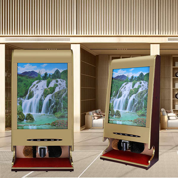 Máy đánh giày có bảng quảng cáo tự động