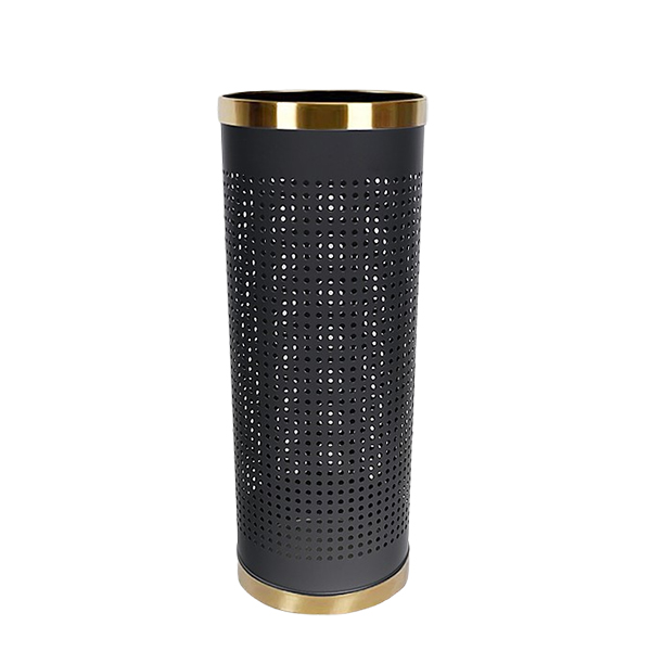 Ống cắm ô dù thép sơn tĩnh điện viền inox vàng