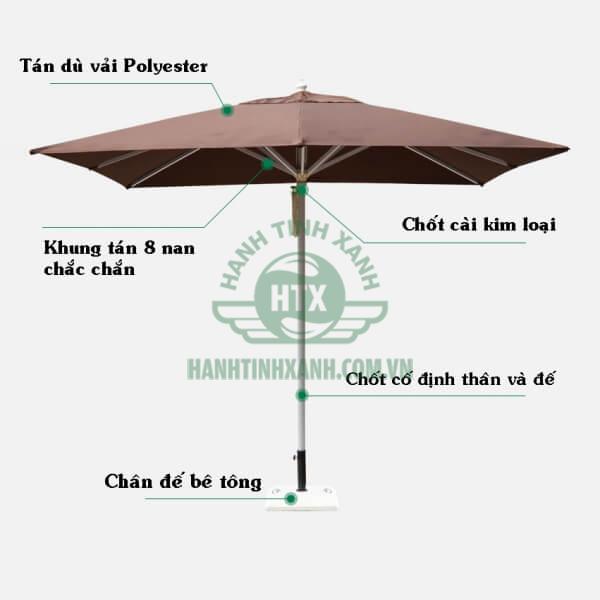 Ô dù chính tâm vuông