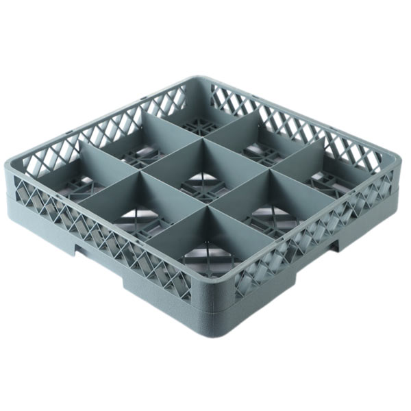 Rack đựng ly 9 ngăn màu ghi dùng được cho máy rửa bát