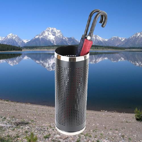 Sọt đựng dù thép phun sơn viền inox
