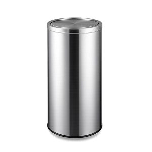 Thùng đựng rác inox tròn nắp lật Ø35cm