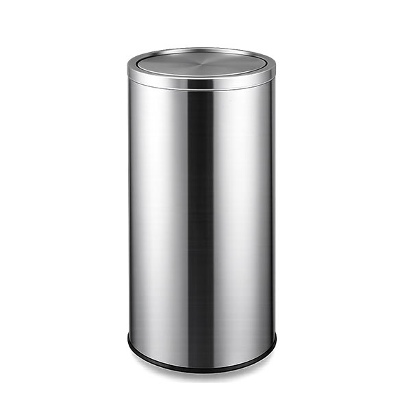 Thùng đựng rác inox tròn nắp lật Ø35cm