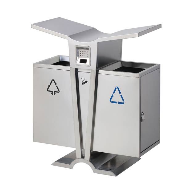 Thùng đựng rác thải ngoài trời inox