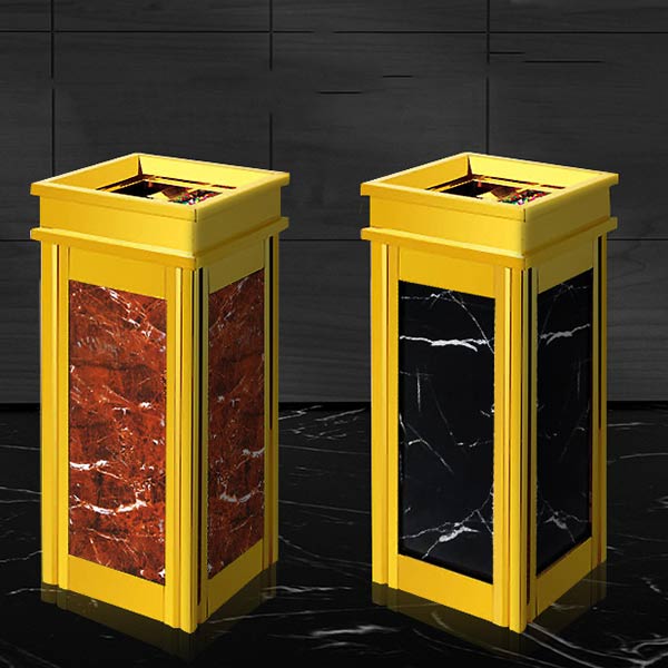 Thùng rác đá hoa cương có gạt tàn thuốc