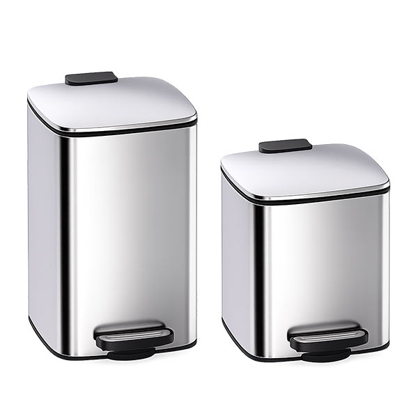Thùng rác đạp chân vuông inox cao cấp