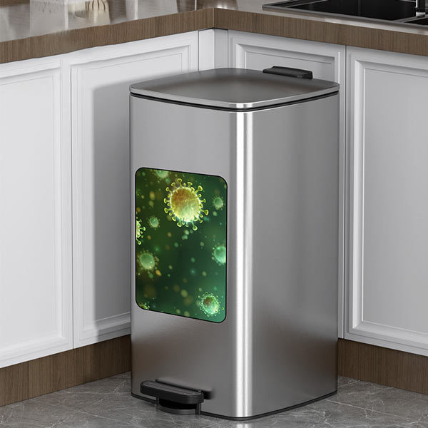 Thùng rác đạp chân vuông inox cao cấp