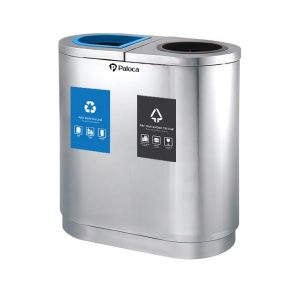 Thùng rác đôi inox phân loại rác