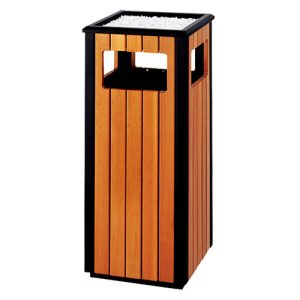 Thùng rác gỗ công cộng