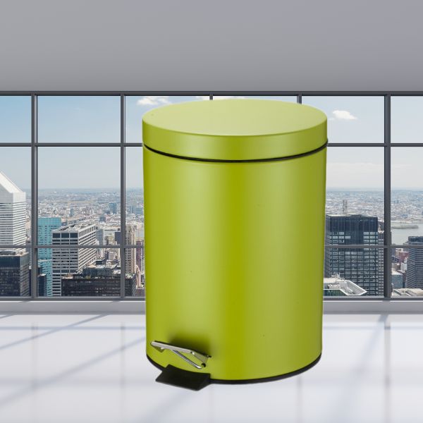 Thùng rác inox 20l sơn xanh