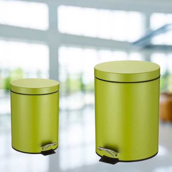 Thùng rác inox 20l sơn xanh
