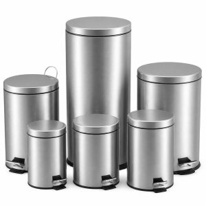 Thùng rác inox đạp chân tròn