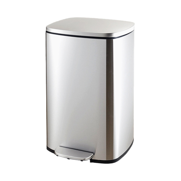 Thùng rác inox đạp chân vuông 12L