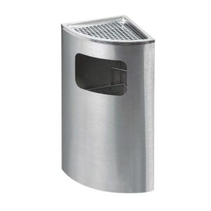 Thùng rác inox đặt góc có gạt tàn