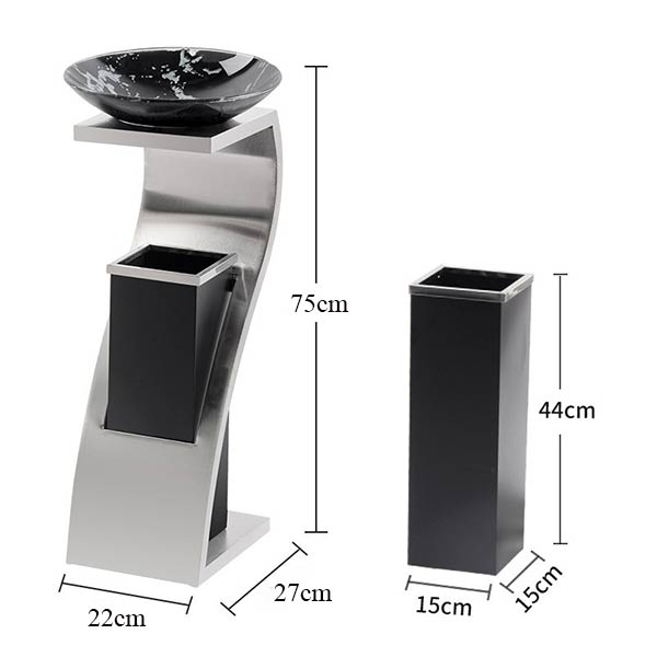 Địa chỉ bán thùng rác inox gạt tàn hình chữ Z cao cấp