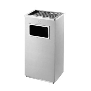 Thùng rác inox hình chữ nhật có gạt tàn