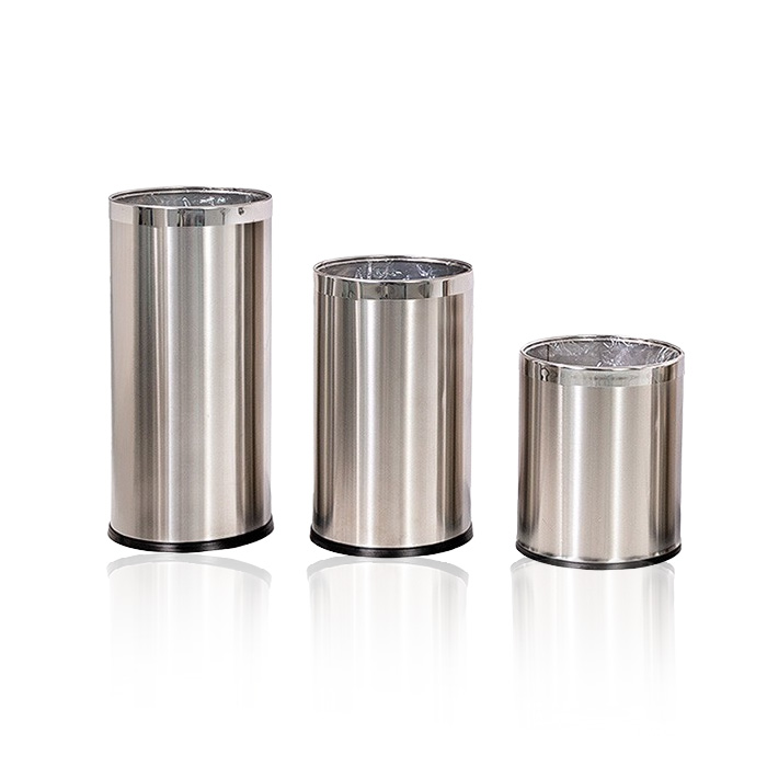 Thùng rác inox không nắp Ø22cm