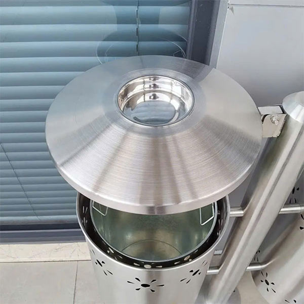 Thùng rác inox treo đôi ngoài trời