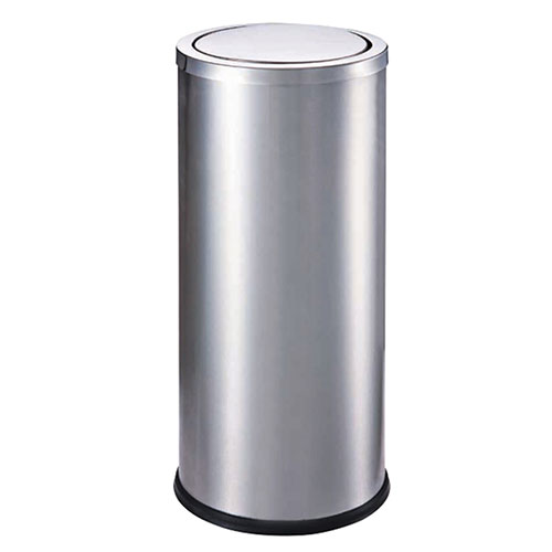 Thùng rác inox tròn nắp bập bênh Ø30cm