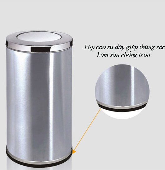 Thùng rác inox nắp lật