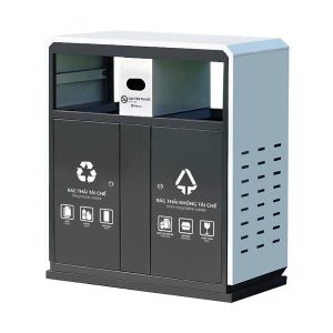 Thùng rác kim loại ngoài trời