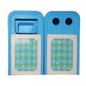 Thùng rác ngoài trời 2 ngăn phân loại rác